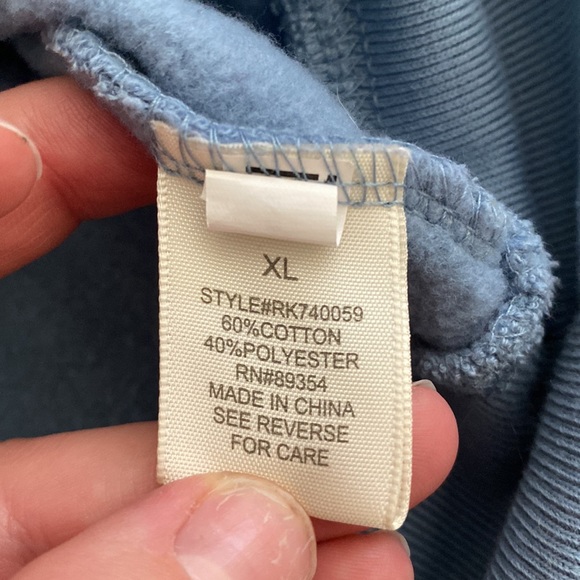 Ultra Flirt dust blue cropped hoodie - Picture 3 of 3